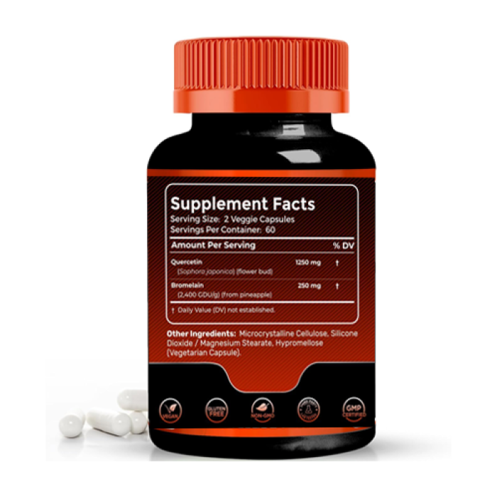 Quercetin with Bromelain Supplement - 1500mg