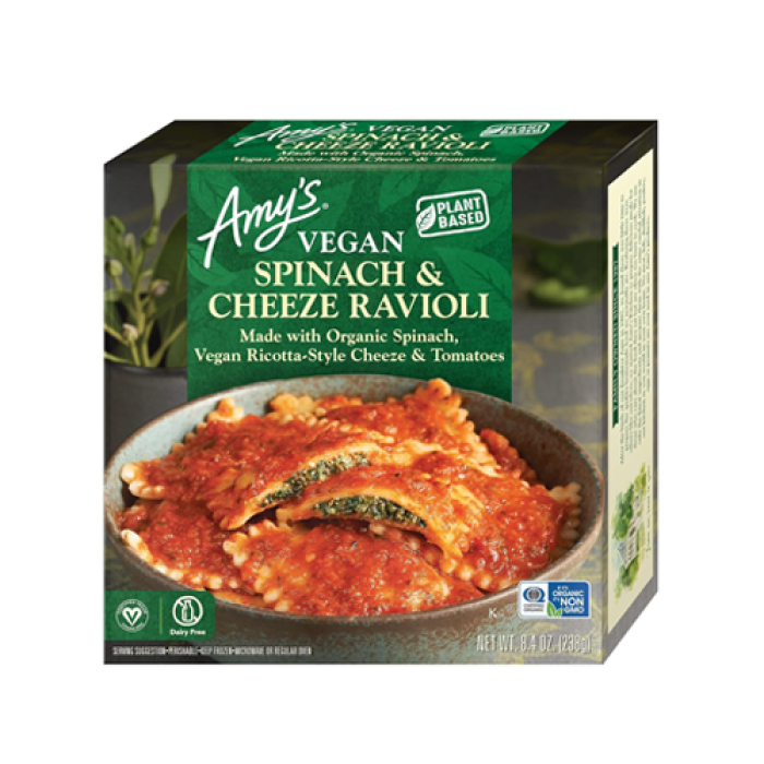 Vegan Spinach Ravioli Pasta Bowl