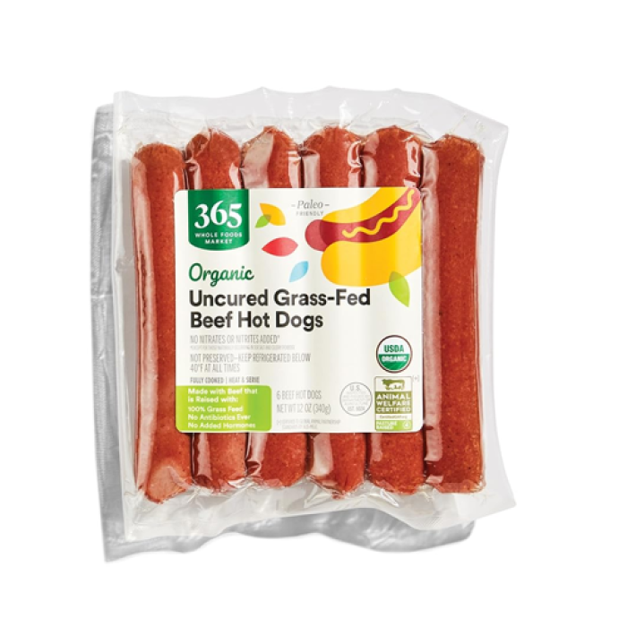 Beef Hot Dog Uncured Grass Fed